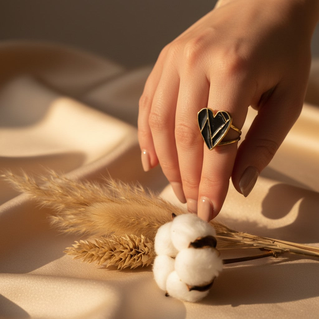 Cuore Enamel Heart Ring