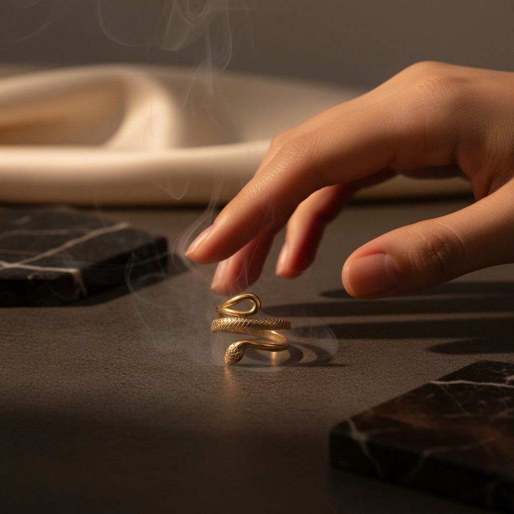 Serpente Gold Snake Ring