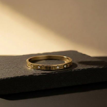 Roma Numeral Cubic Zirconia Bangle