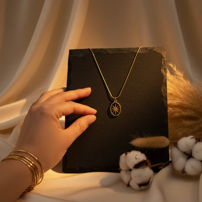 Stella Oval Star Pendant Necklace