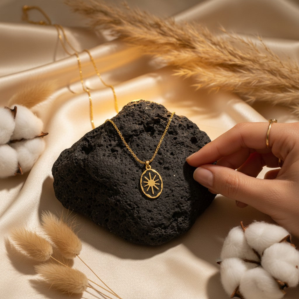 Stella Oval Star Pendant Necklace