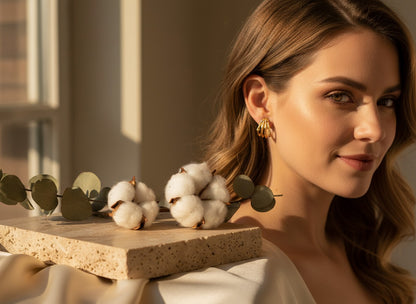 Scala Tiered Half-Hoop Earrings