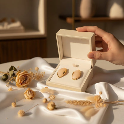 Gemma Oval Inlay Earrings