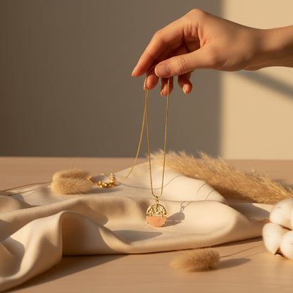 Dualita Half-Stone Round Necklace