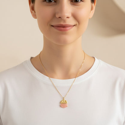 Dualita Half-Stone Round Necklace