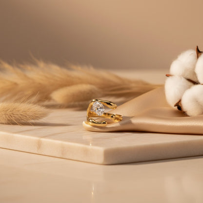Fiamma Oval Cubic Zirconia Ring
