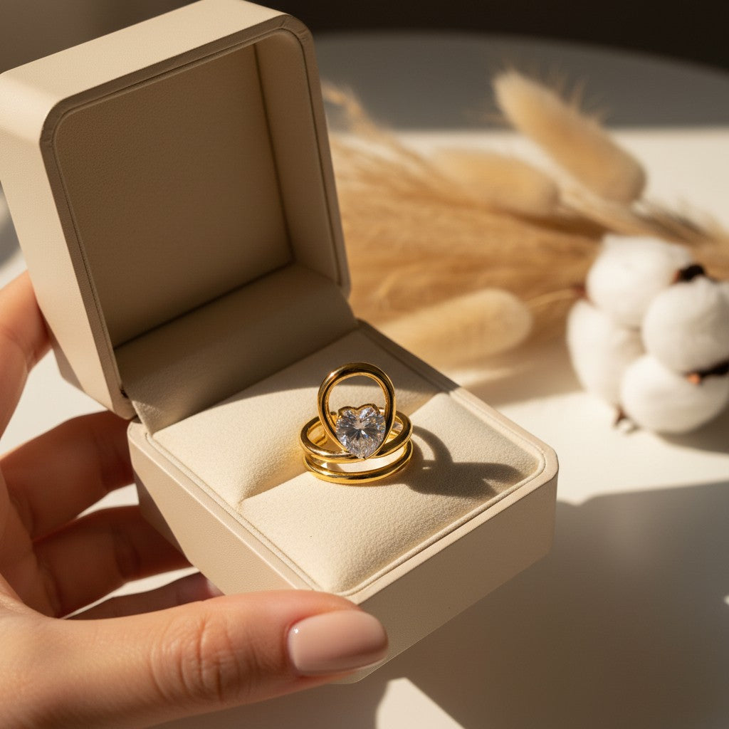 Amore Heart Cubic Zirconia Ring
