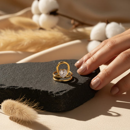 Amore Heart Cubic Zirconia Ring