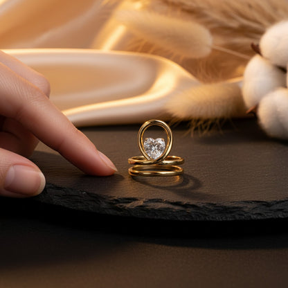 Amore Heart Cubic Zirconia Ring