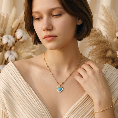 Turchese Turquoise Heart Necklace