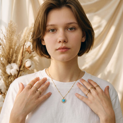 Turchese Turquoise Heart Necklace