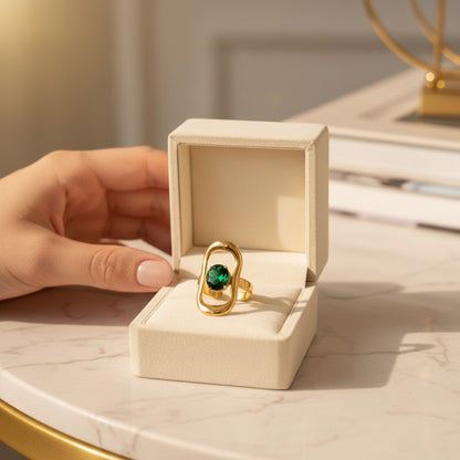Botanica Green Stone Ring