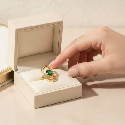 Botanica Green Stone Ring