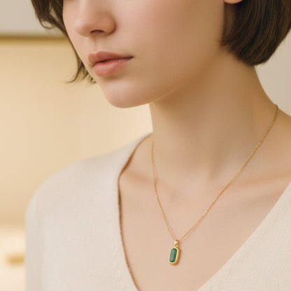 Giada Green Stone Necklace