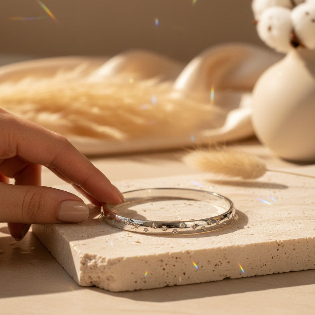 Cielo Star Engraved Bangle