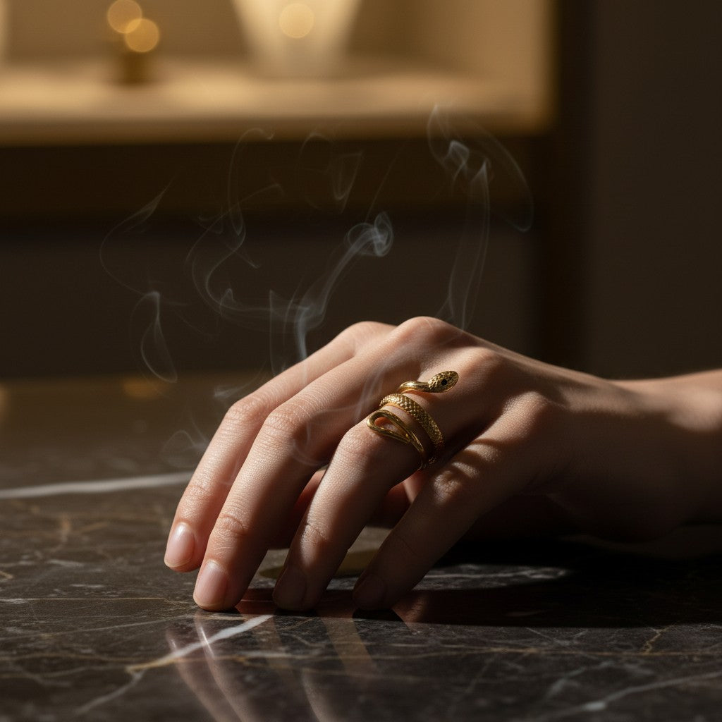 Serpente Gold Snake Ring