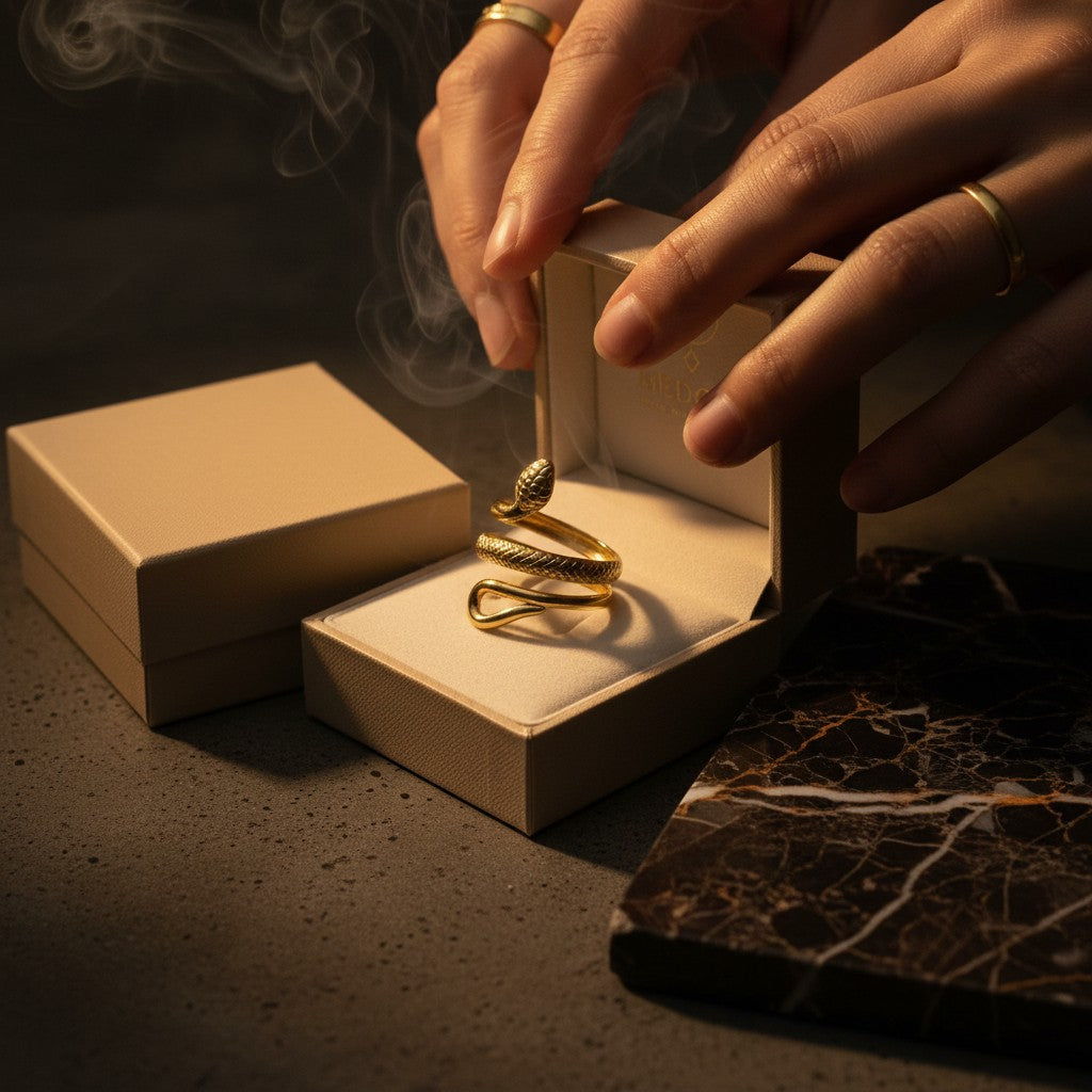 Serpente Gold Snake Ring