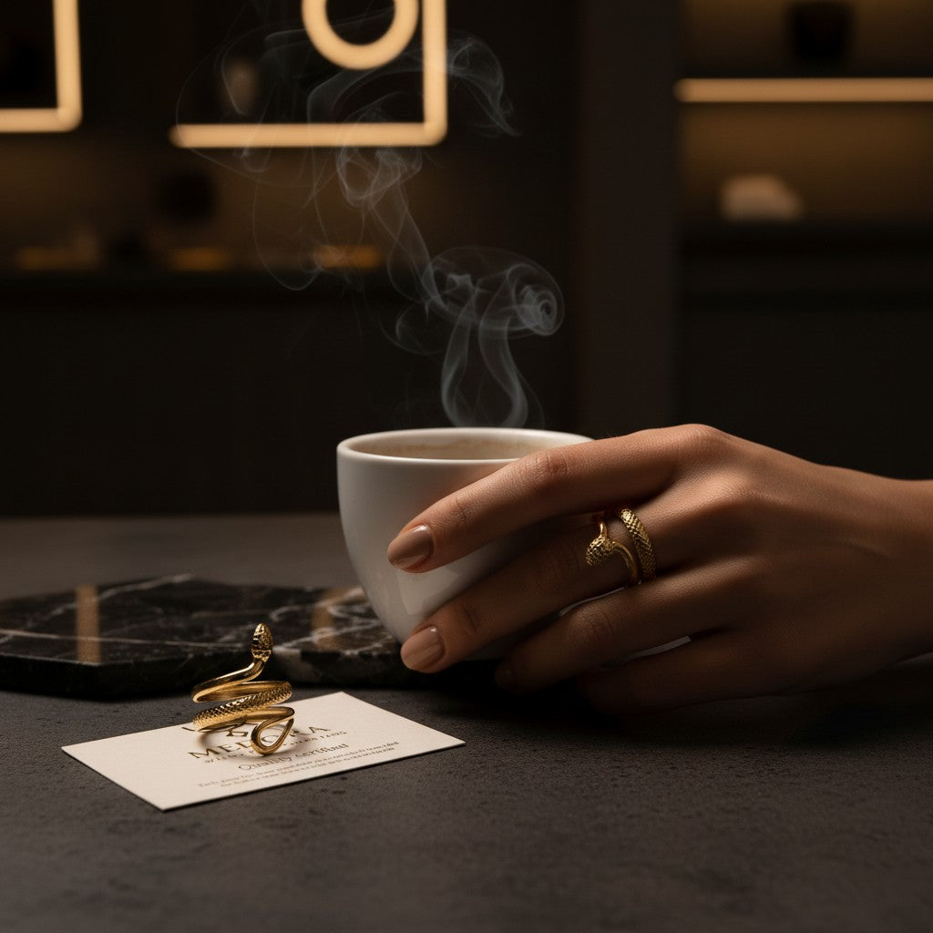 Serpente Gold Snake Ring
