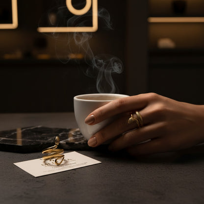 Serpente Gold Snake Ring