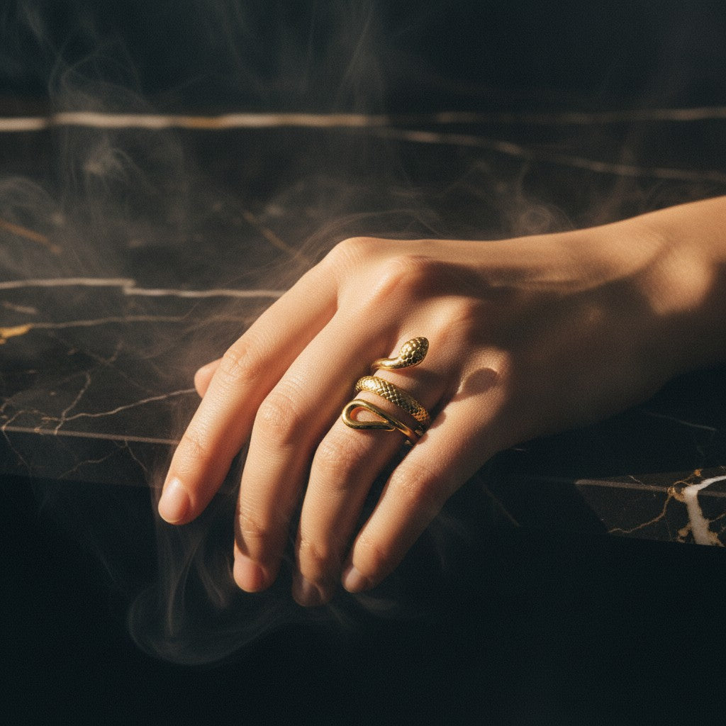 Serpente Gold Snake Ring