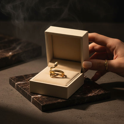 Serpente Gold Snake Ring