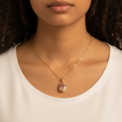 Tulipano Cubic Zirconia Tulip Necklace