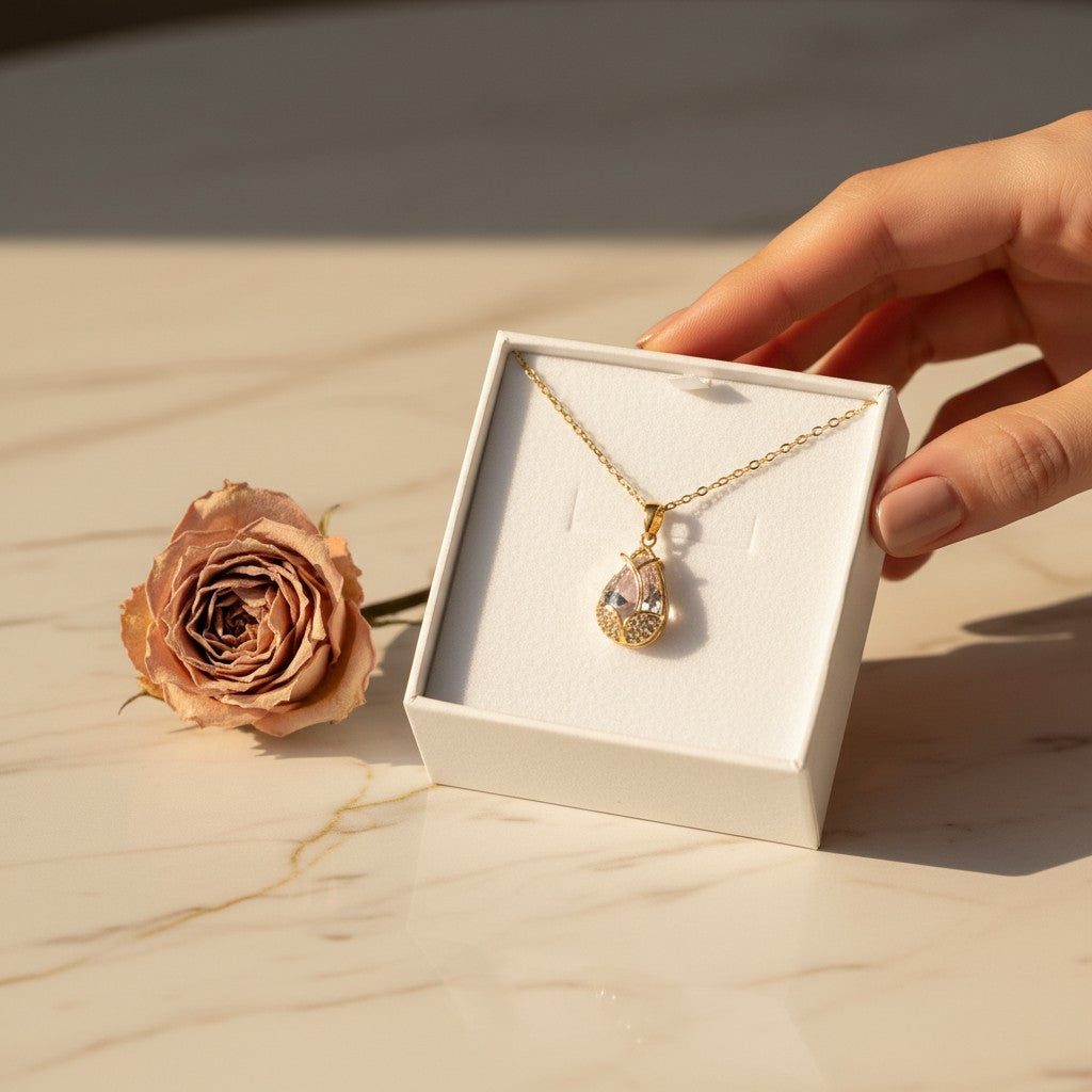 Tulipano Cubic Zirconia Tulip Necklace