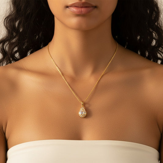 Tulipano Cubic Zirconia Tulip Necklace