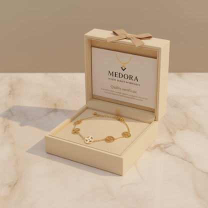 Medaglione Clover & Flower Bracelet