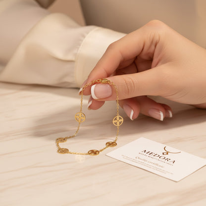 Medaglione Clover & Flower Bracelet