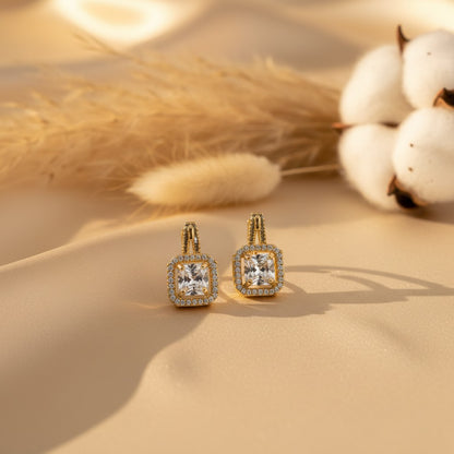 Quadra Mini Cubic Zirconia Stud Earrings