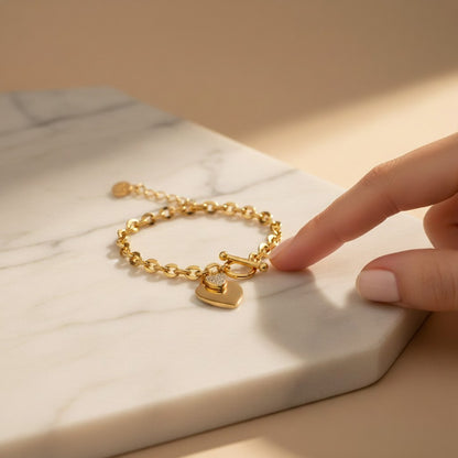 Amore T-Bar Heart Bracelet