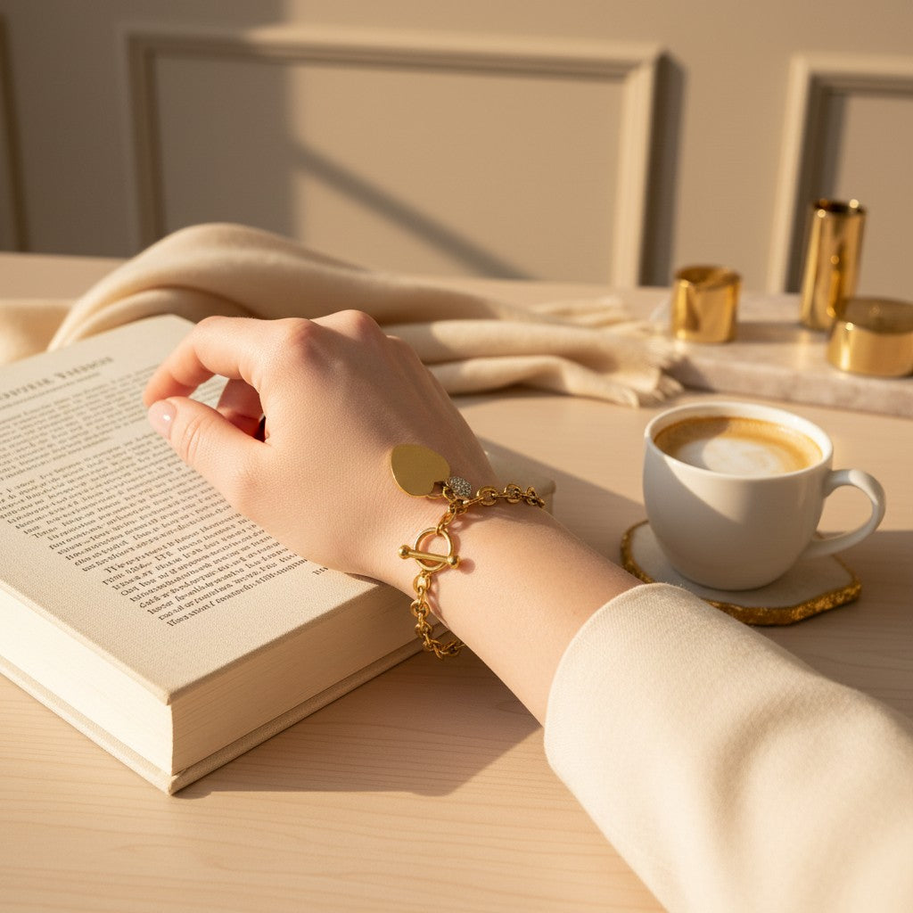 Amore T-Bar Heart Bracelet