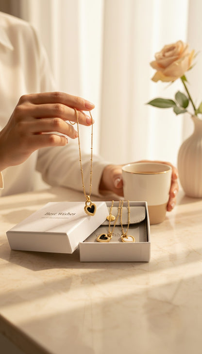 Saturno Interchangeable Heart Necklace