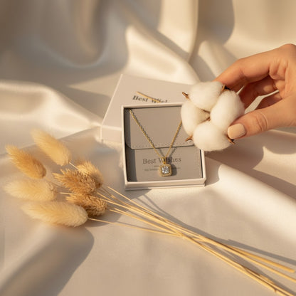 Ghiaccio Rectangle Cubic Zirconia Necklace