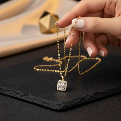Palazzo Cubic Zirconia Earrings & Pendant Set