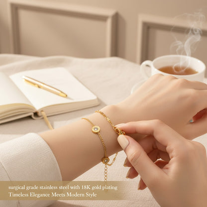 Cascata Cubic Zirconia Chain Bracelet