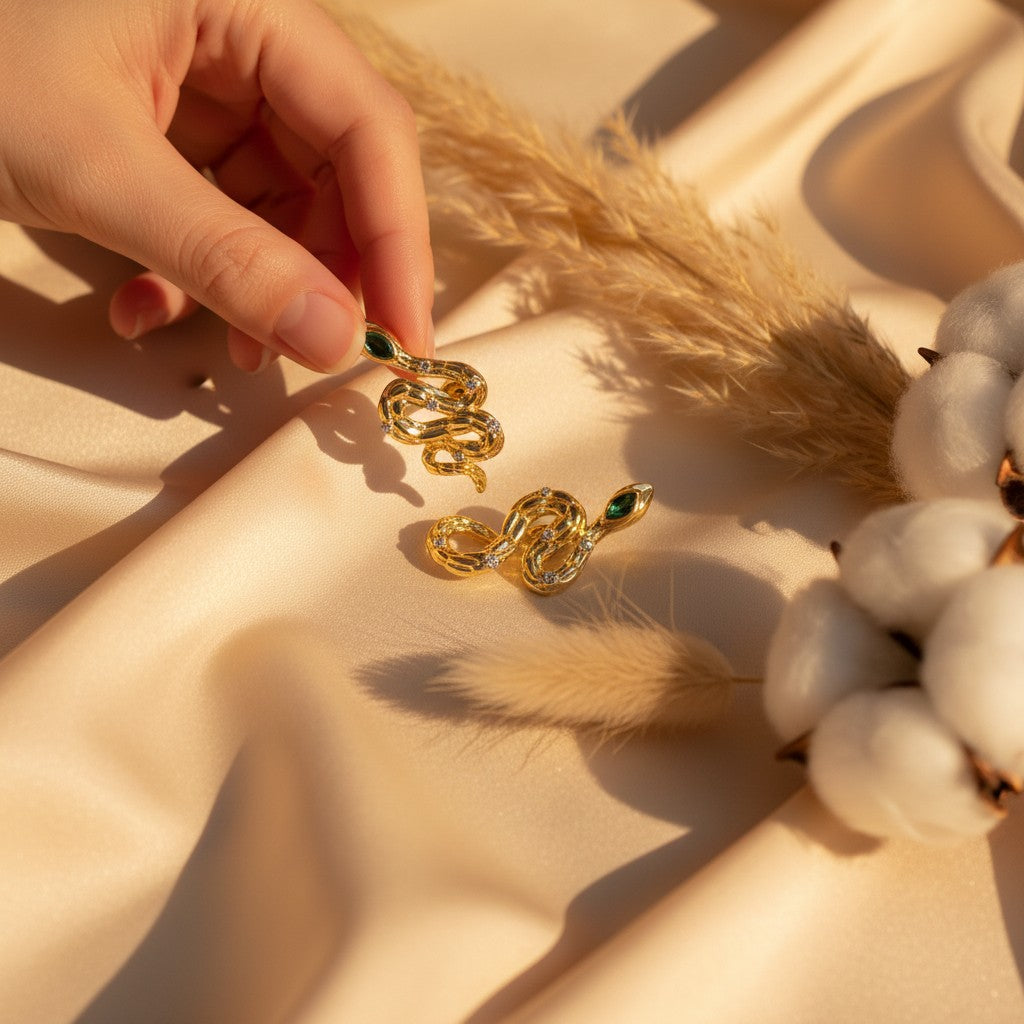 Serpente Snake Earrings