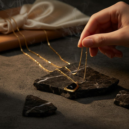 Noir Obsidian Pendant Necklace