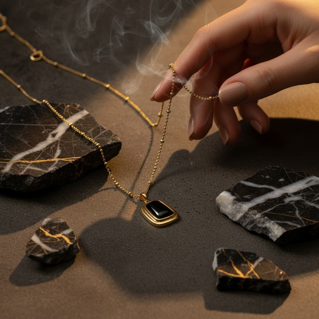 Noir Obsidian Pendant Necklace