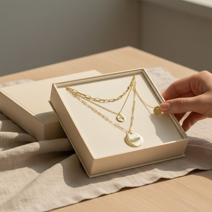 Doppio Double Disc Layered Necklace