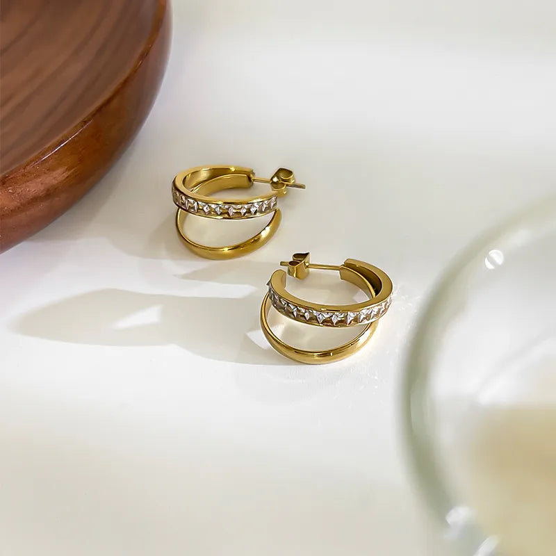 Luce Cubic Zirconia Hoop Earrings