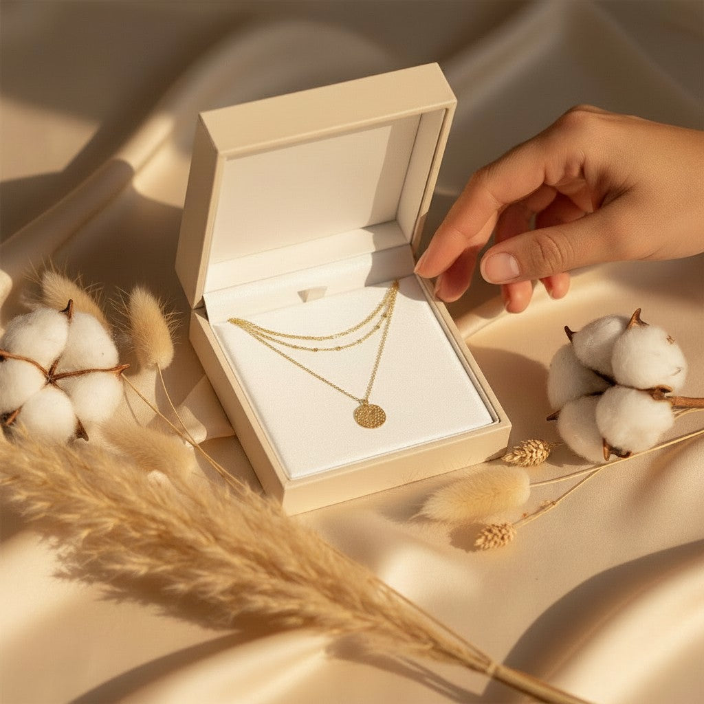 Triplice Layered Disc Necklace