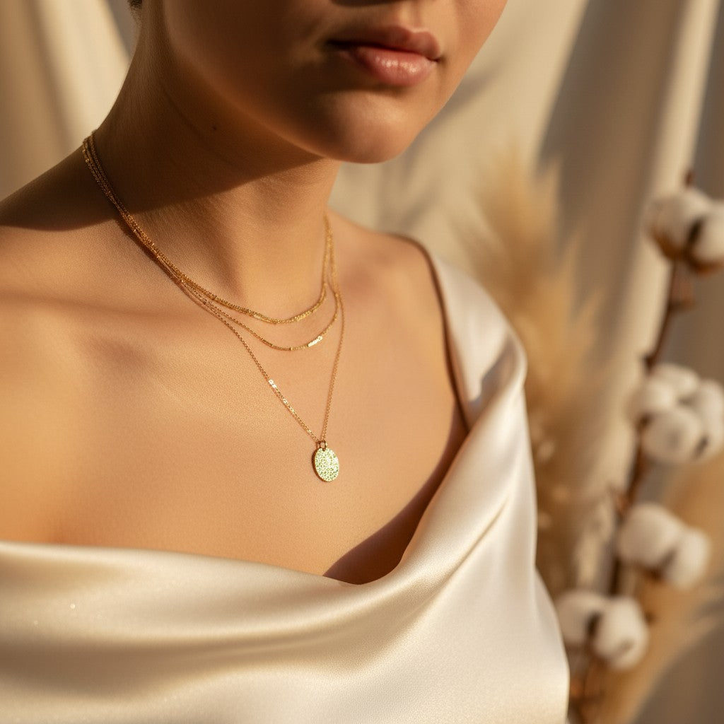 Triplice Layered Disc Necklace