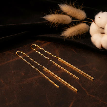Linea Gold Bar Threader Earrings