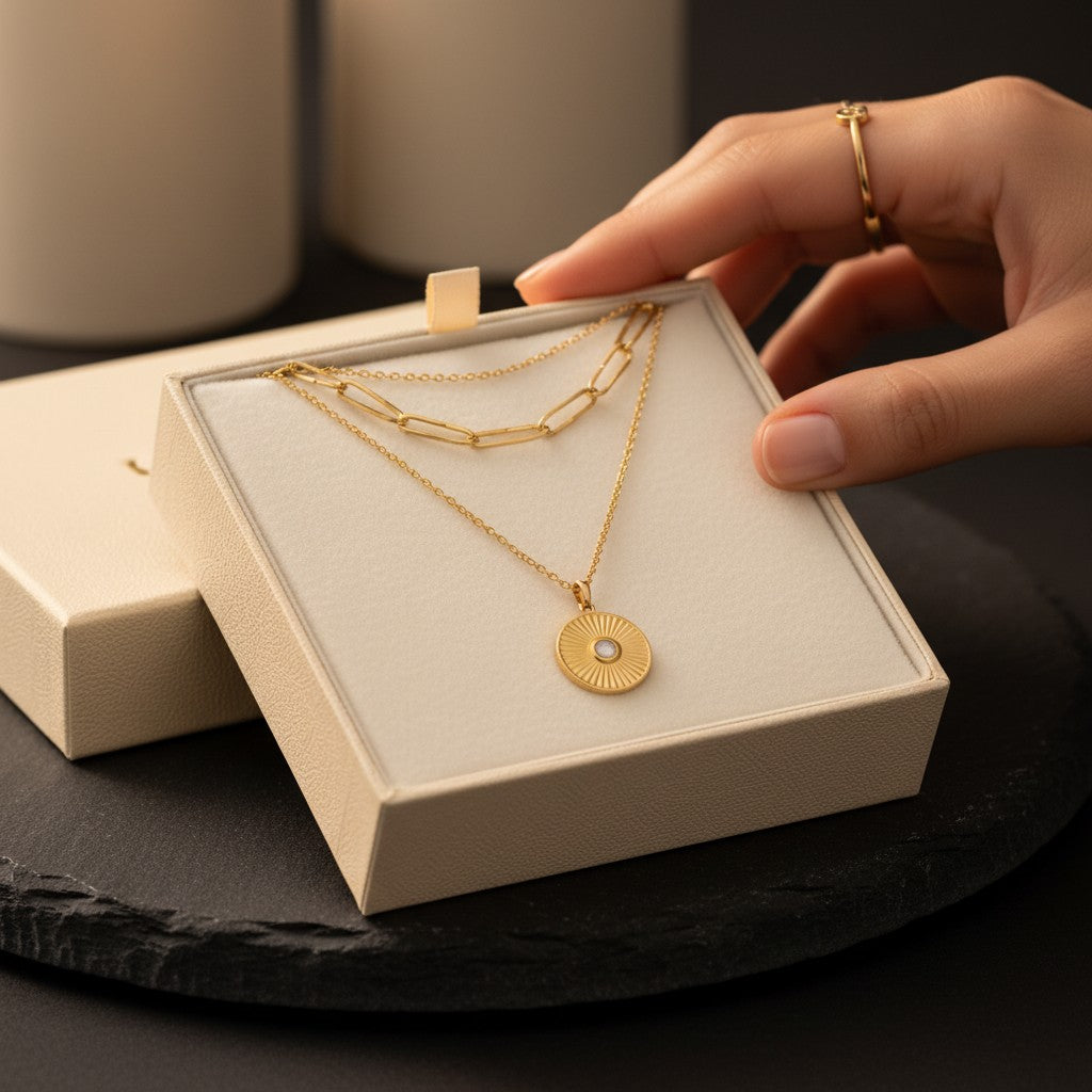 Occhio Medallion Layered Necklace