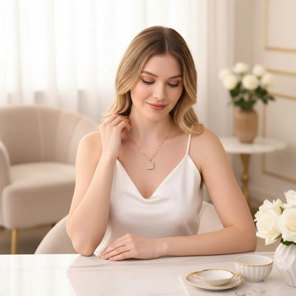 Palazzo Cubic Zirconia Earrings & Pendant Set