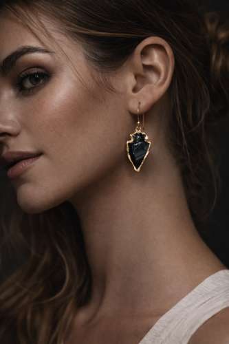Obsidian Arrow Earrings