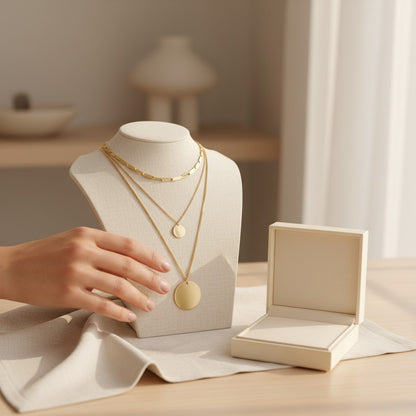 Doppio Double Disc Layered Necklace