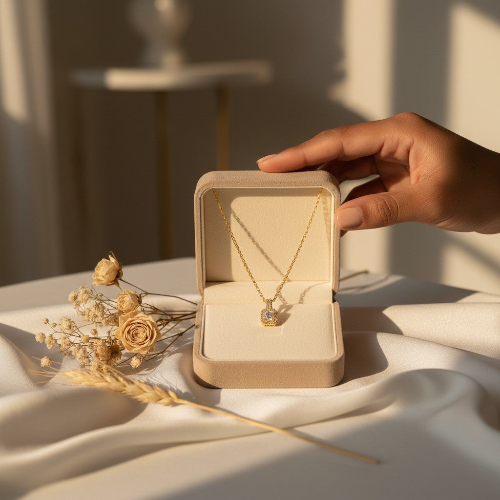 Ghiaccio Rectangle Cubic Zirconia Necklace